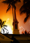 Hawaii Sumset Church Steeple Photo